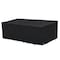 Modern Leisure Black Diamond Rect/Oval Patio Table & Chair Set Cover, Waterproof, 18 in. Lx64 in. Wx34 in. H, Black 3085 - alternate 1